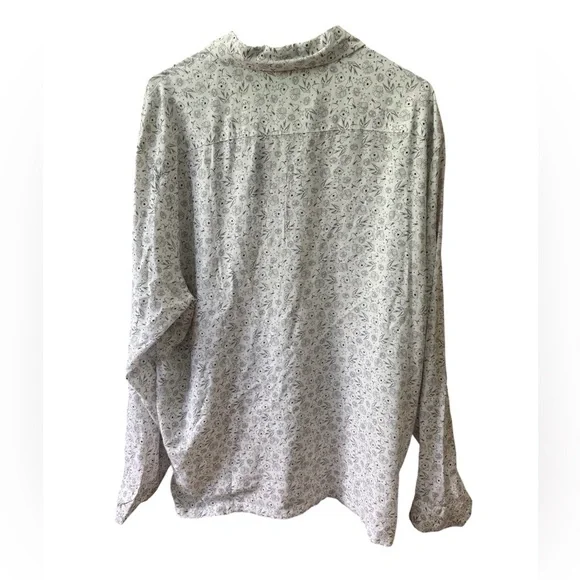 Abercrombie & Fitch Men’s White Patterned Button-Up - Picture 4 of 6